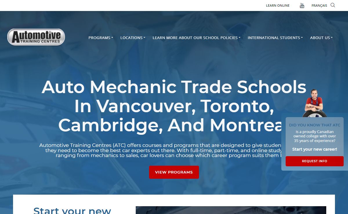 Auto Mechanic Training School | Automotive Training Centre