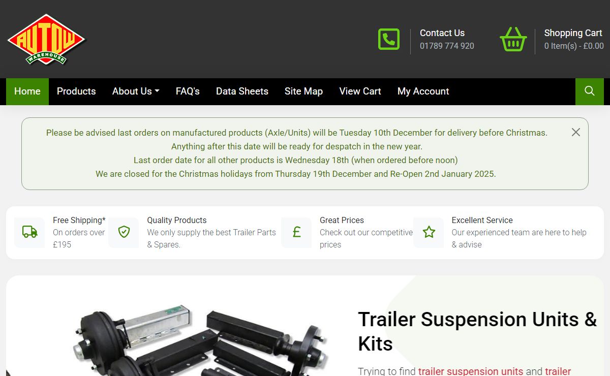 Trailer Parts, Spares & Accessories | Autow Warehouse