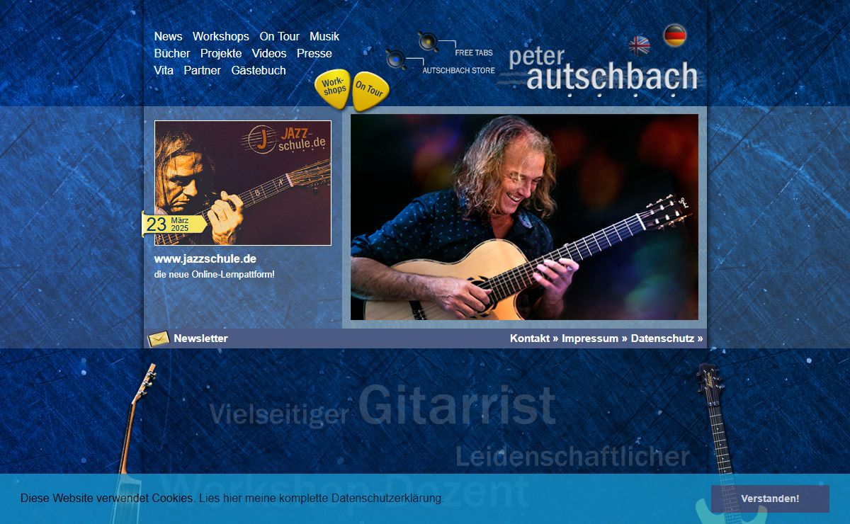 Peter Autschbach: Komponist, Jazz Gitarrist, Rock Gitarrist, Lehrbuch-Autor und Gitarrenworkshop-Dozent, Gitarrenlehrer