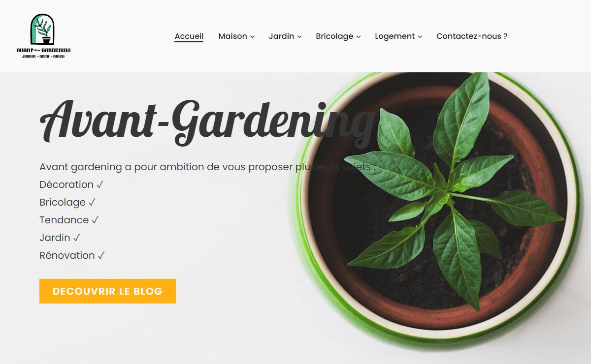 Le Blog 100% Déco Maison & Jardin : Avant Gardening