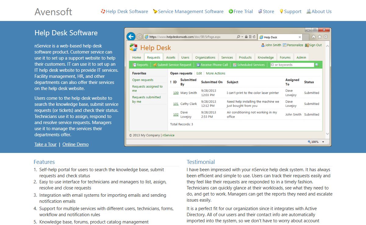 Help Desk Software by Avensoft