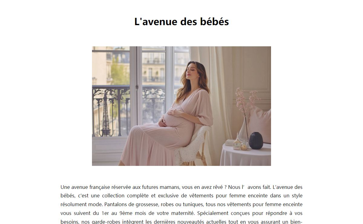 L'avenue des bébés