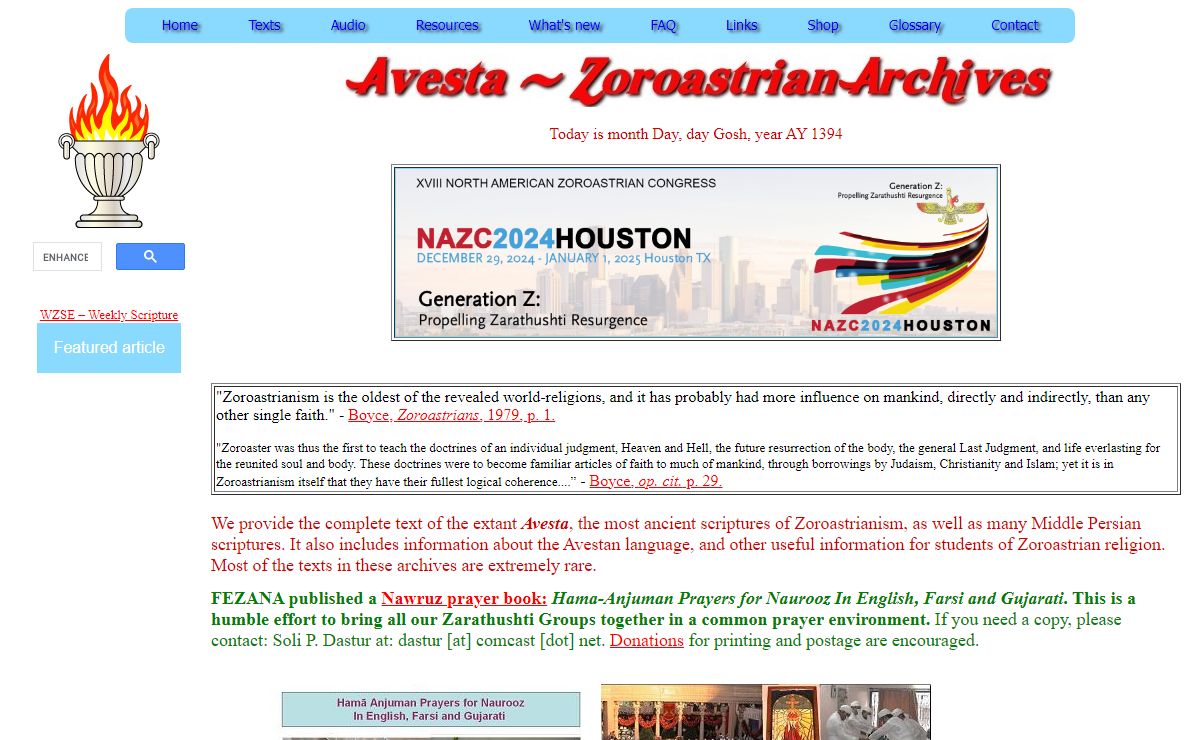 AVESTA -- Zoroastrian Archives