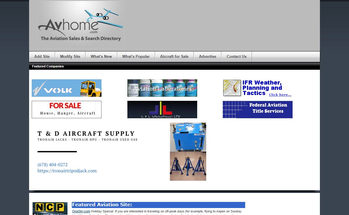 Avhome.com - Your Link to the World of Aviation Featuring Aviation Weather, Aviation Services, Aviation Related Businesses and More