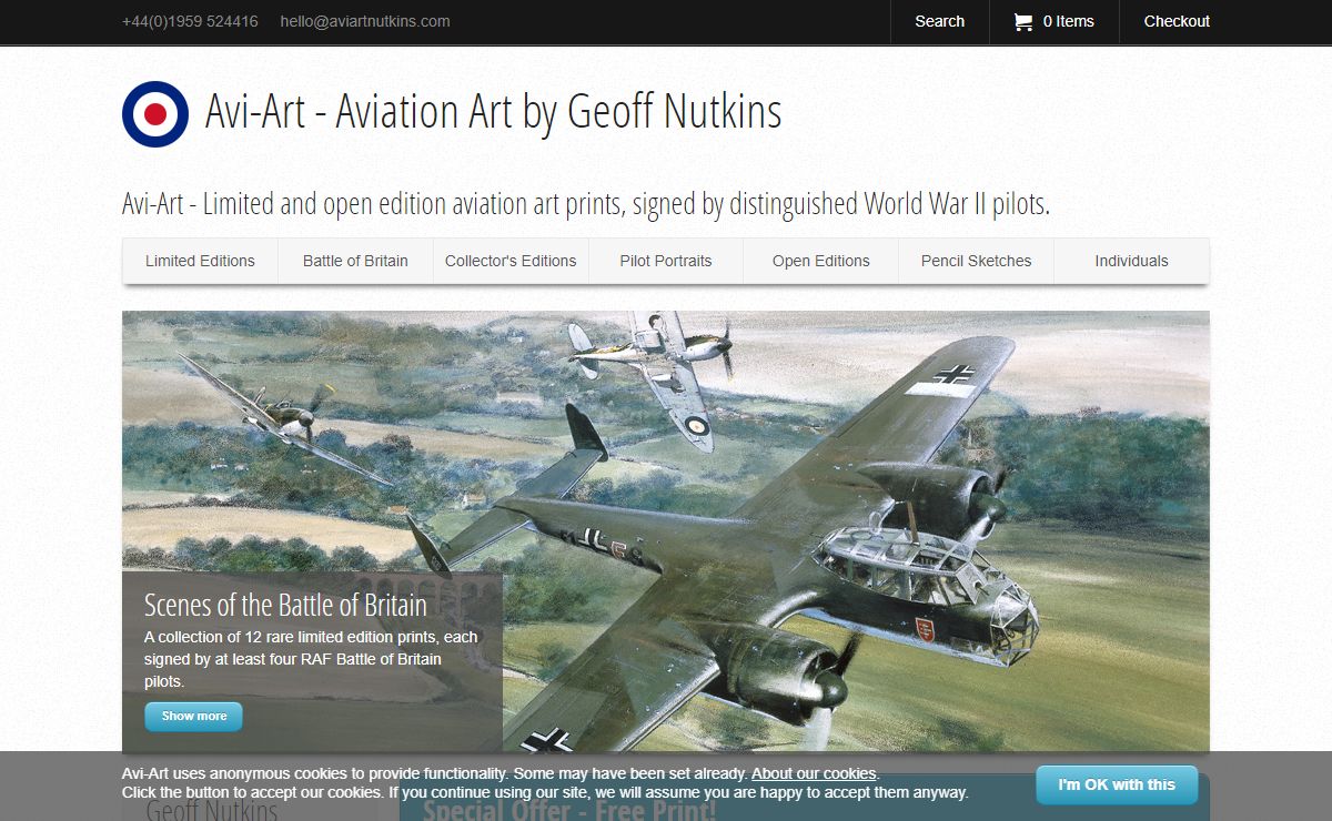 Aviation Art by Geoff Nutkins - Aviation art prints, rare pilot signatures