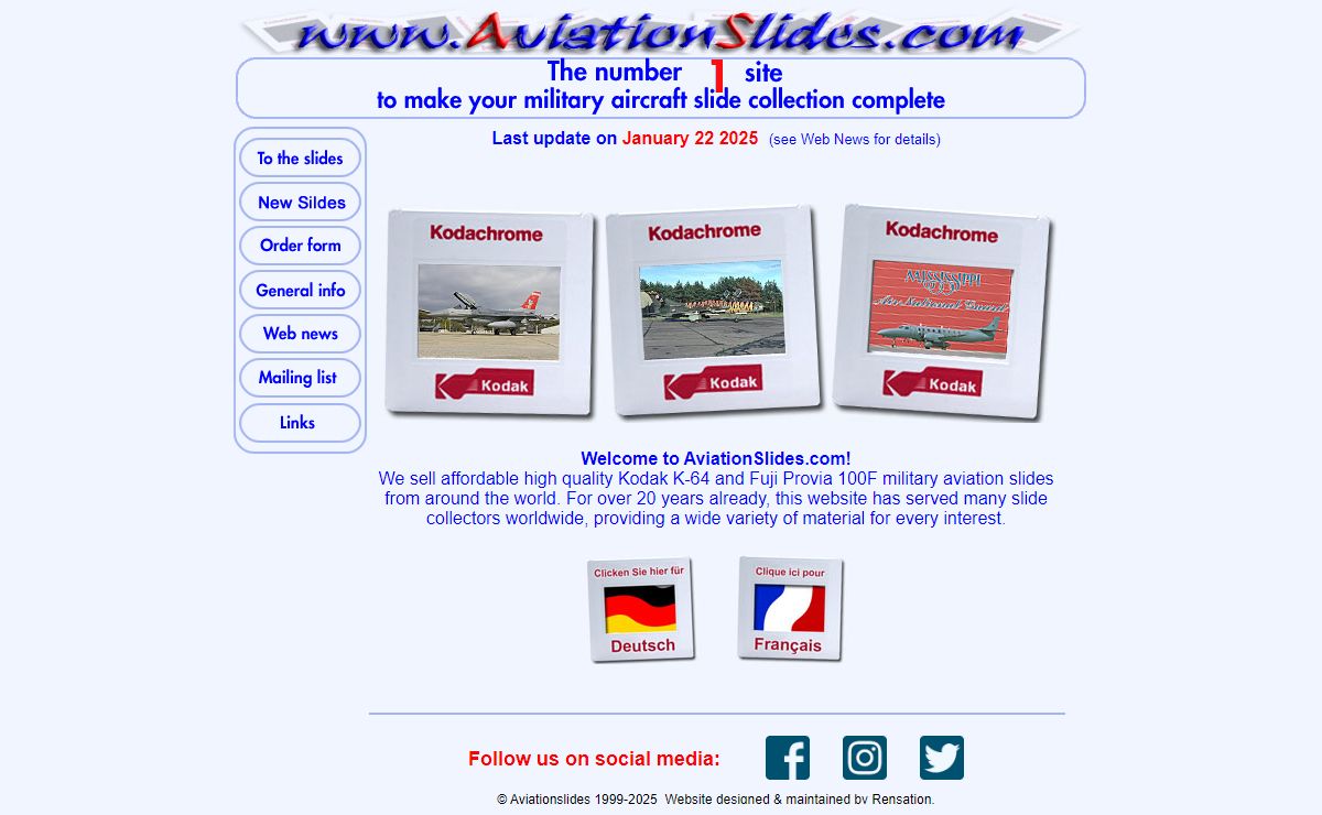 Welcome at AviationSlides.com - the number 1 site in military aviationslides!