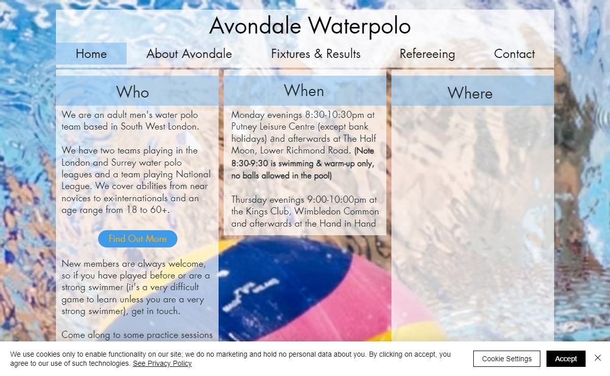 Avondale Waterpolo Club Putney London