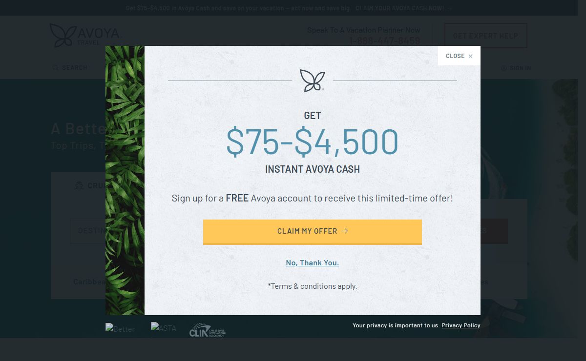 Avoya Travel & Online Vacation Planner