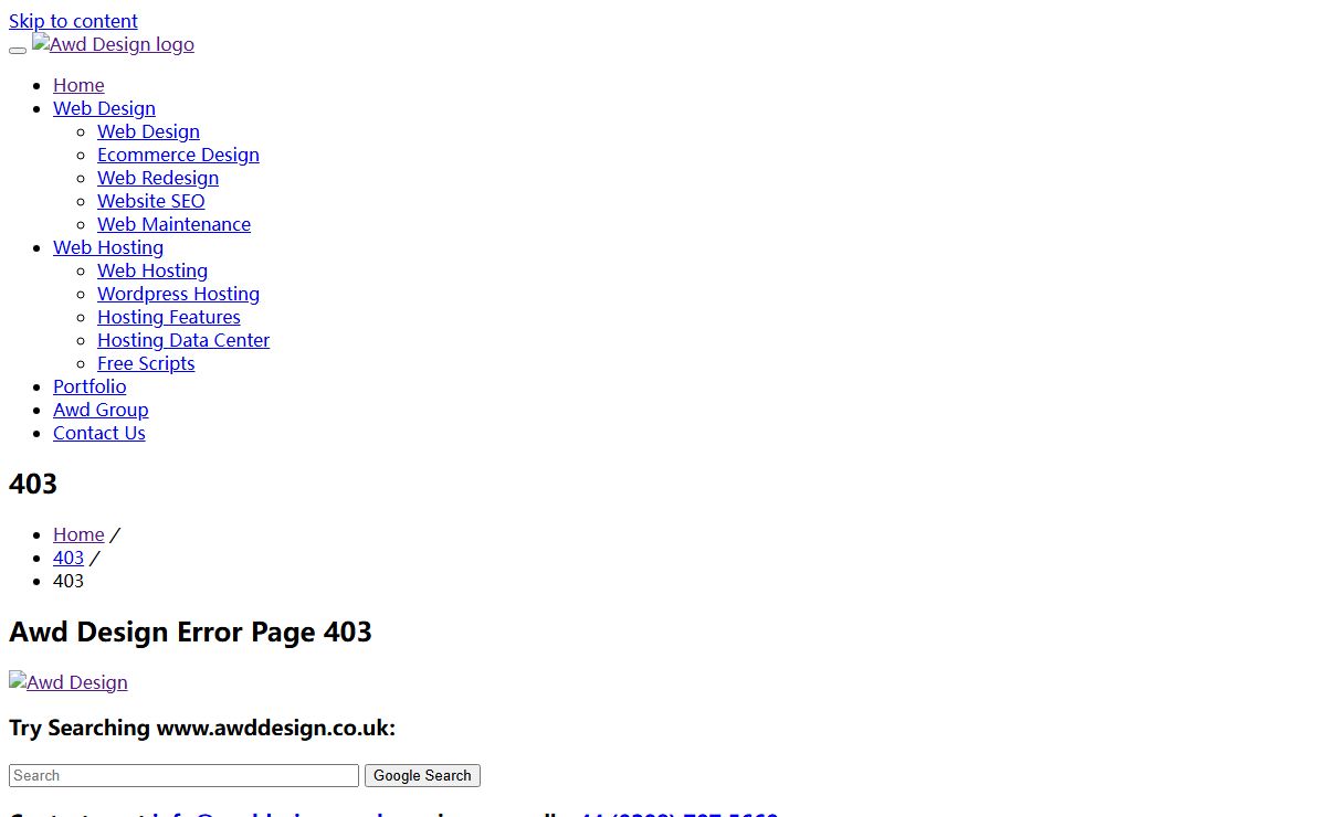 Error Page 403 - Awd Design