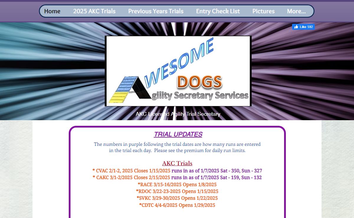 Awesome Dogs Agility Secretary Services for WV, VA and PA