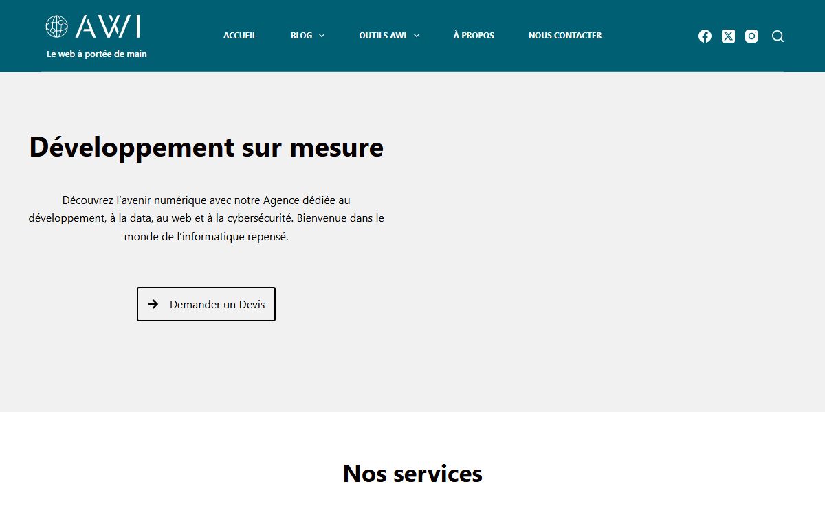 Accueil - All Web Install