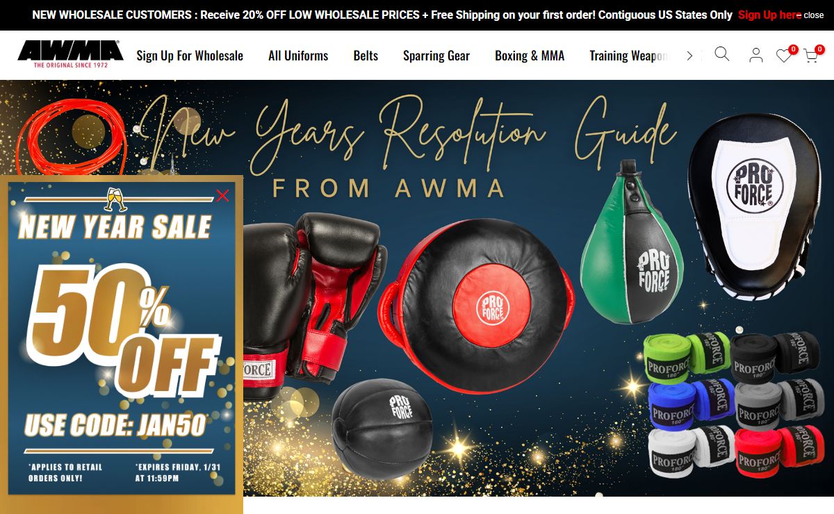 AWMA Homepage | Martial Arts Supplies