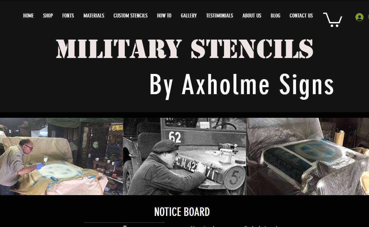 Military Stencils | Axholme Signs Military Vehicle Stencils