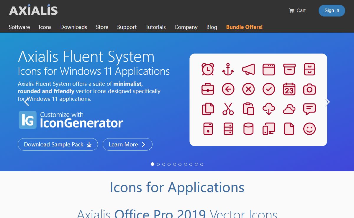 110,000+ Vector Icons for Applications - Axialis
