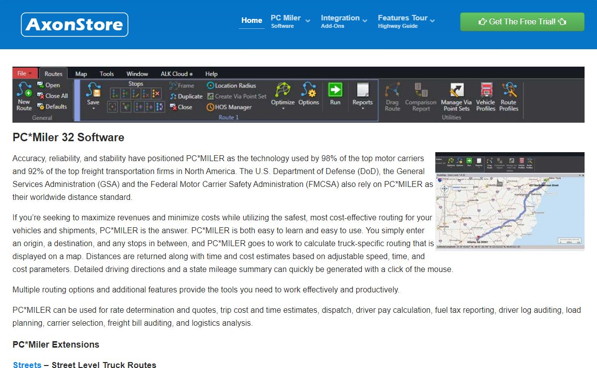 PC Miler – Trucking Mileage & Routing Software