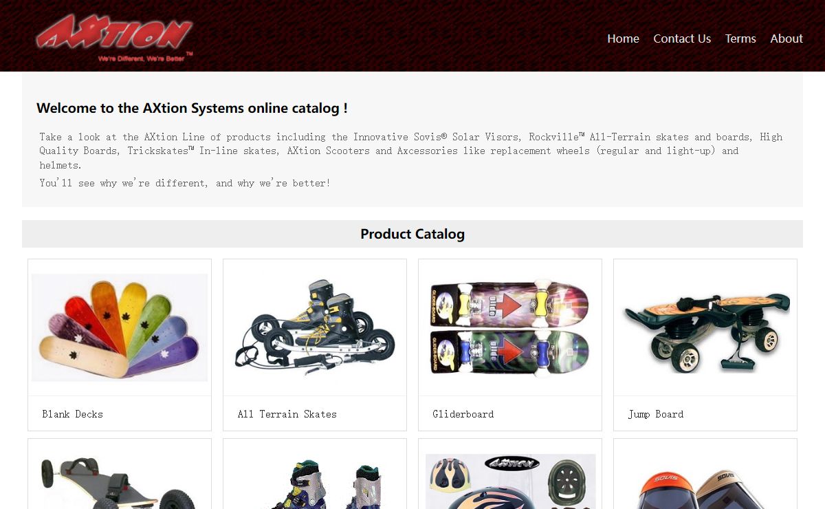 AXtion Systems -- Online Catalog