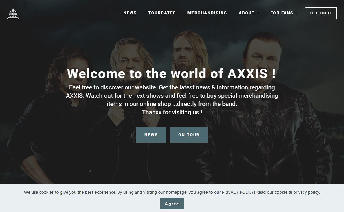AXXIS - The German Rockband (official website)