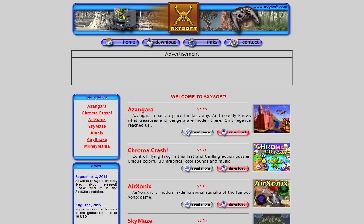 AxySoft - Main Page