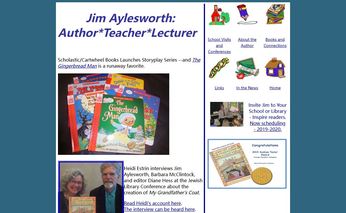 Jim Aylesworth: Author, Teacher, Lecturer