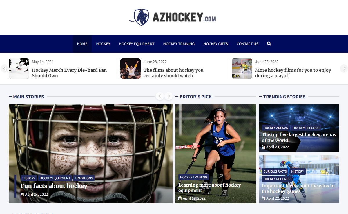 AZHockey.com - The paradise for hockey fans