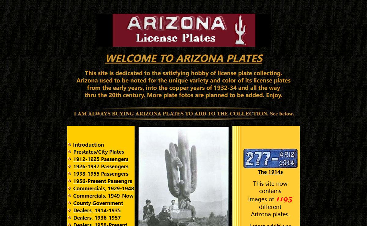 Arizona License Plates