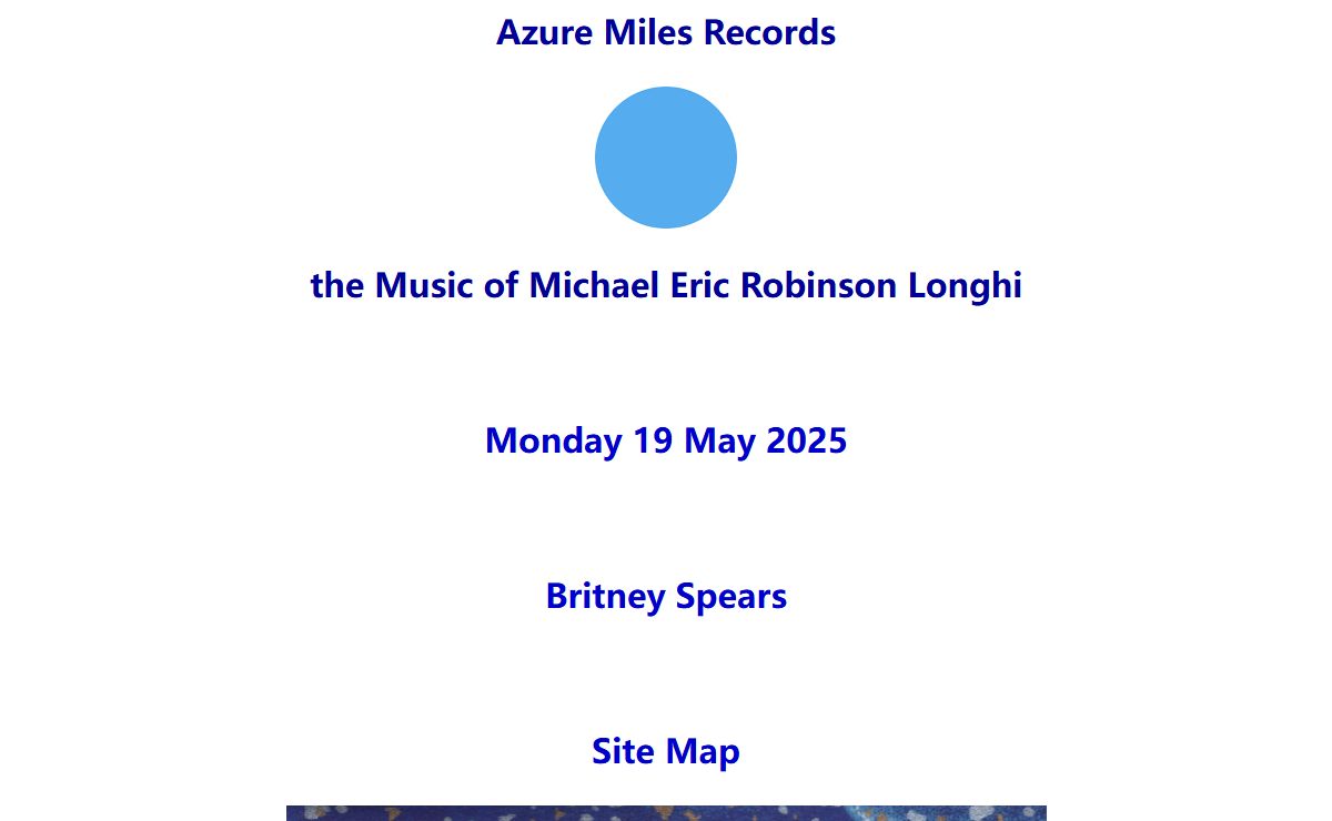 Azure Miles Records - the Music of Michael Eric Robinson Longhi