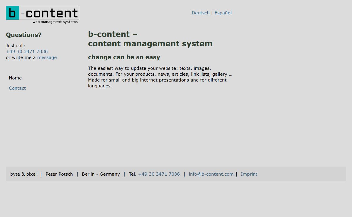 b-content – content management system