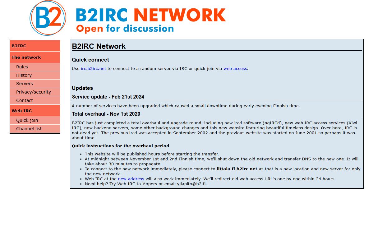 B2IRC Network