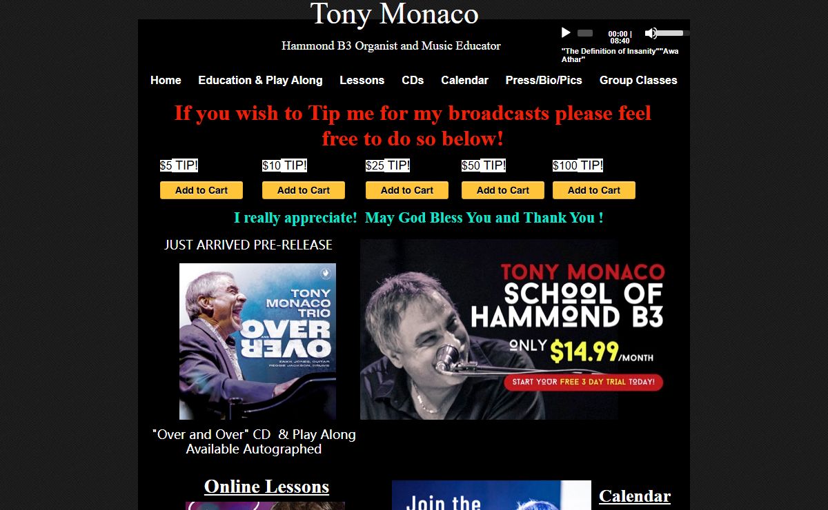 Tony Monaco Hammond B3 Home