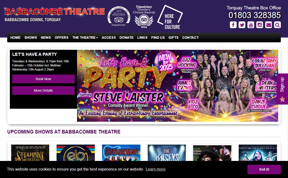 Welcome to the Babbacombe Theatre on the English Riviera | Babbacombe Theatre