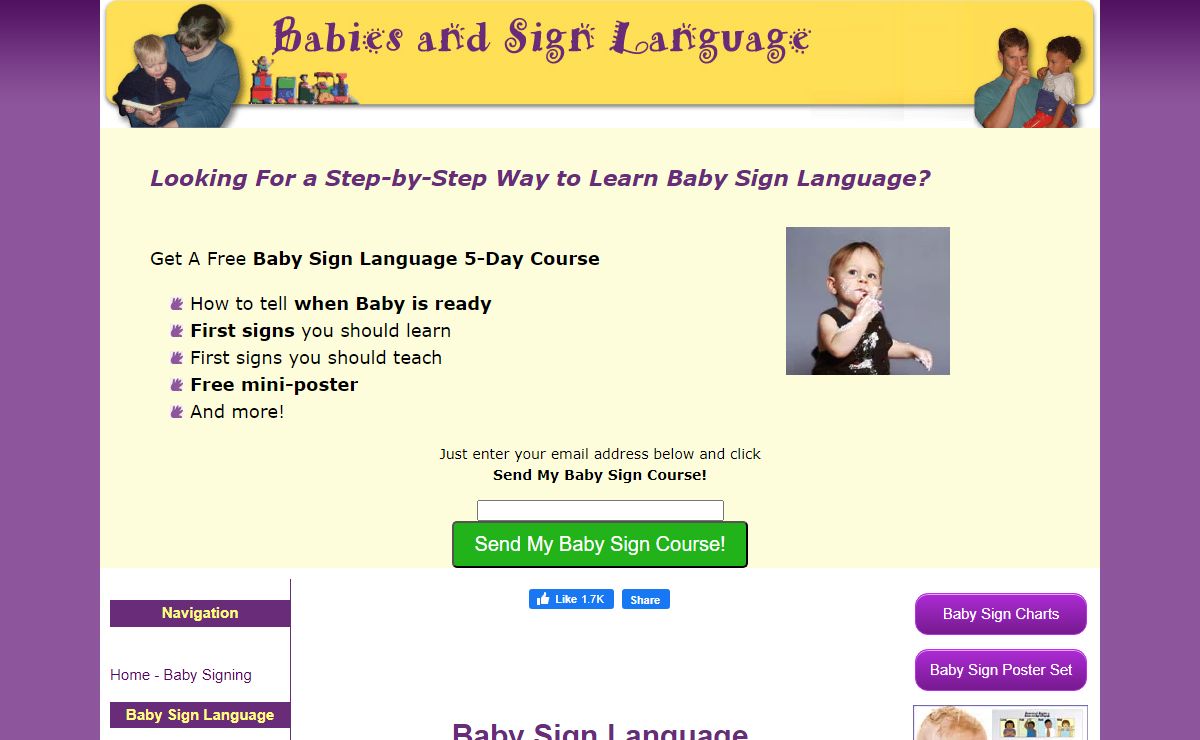 Baby Sign Language Signs - Teach Your Infant or Toddler Signing