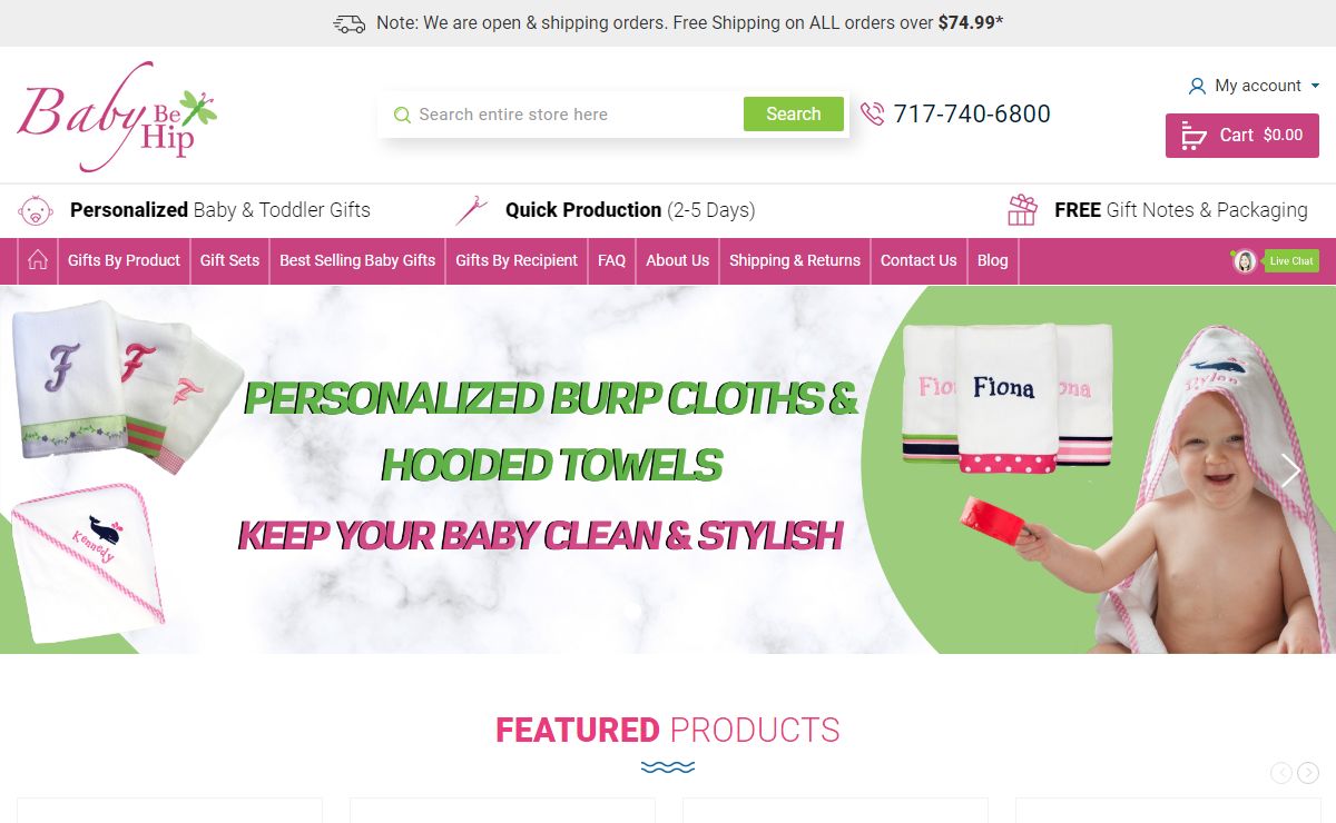 Monogrammed and Personalized Baby Gifts | Baby Be Hip