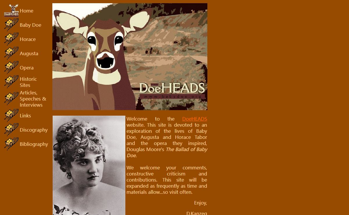 babydoe.org - Home Page of Baby Doe Tabor & the DoeHEADS