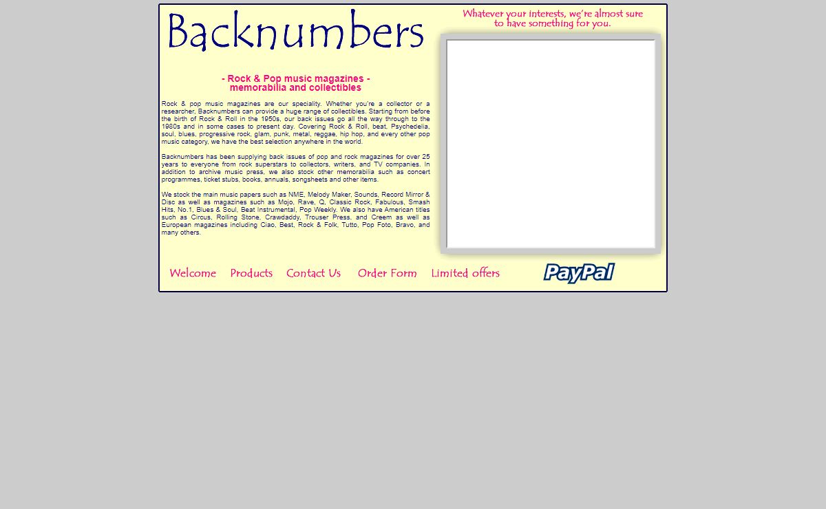 Rock & Pop music magazines - memorabilia & collectibles from Backnumbers