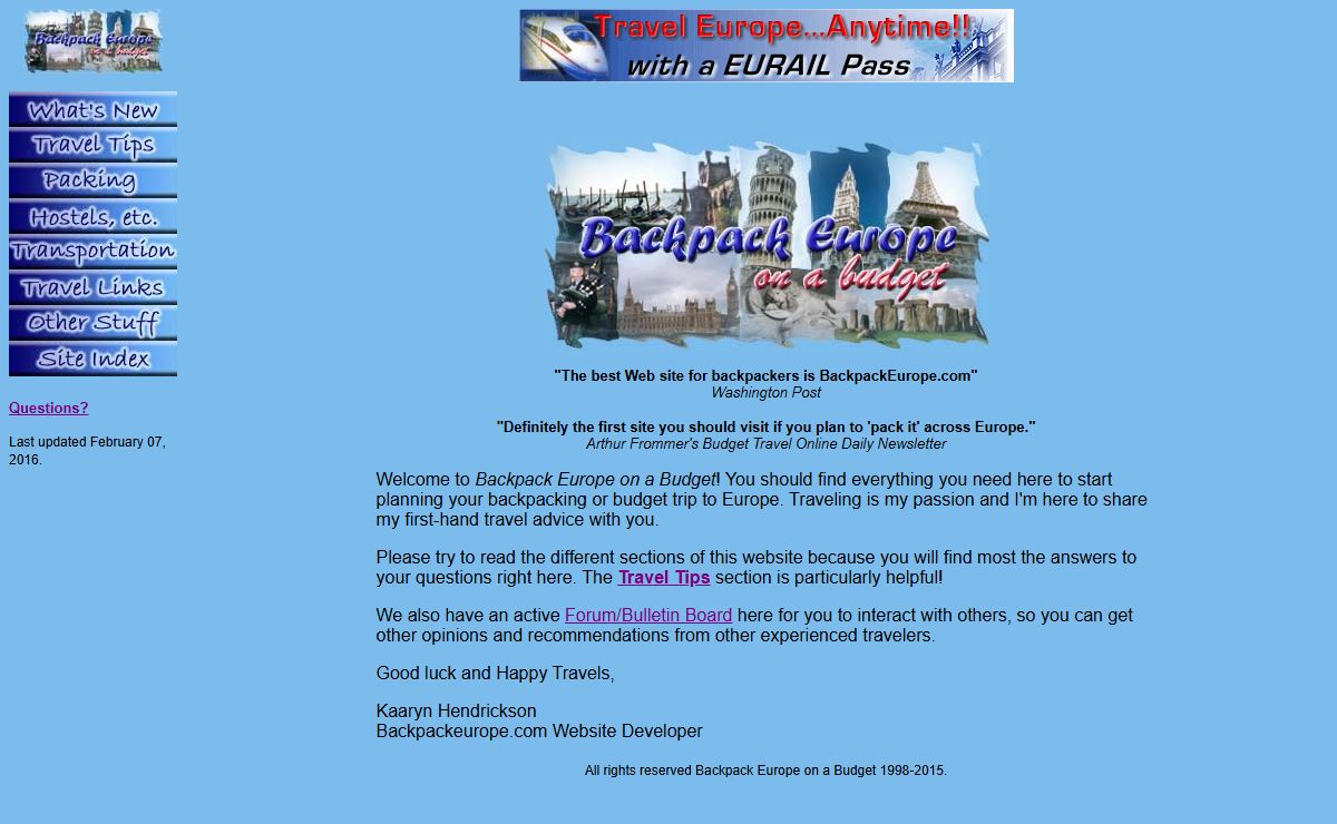 Backpack Europe on Budget--Backpacking and travel info for travelers.