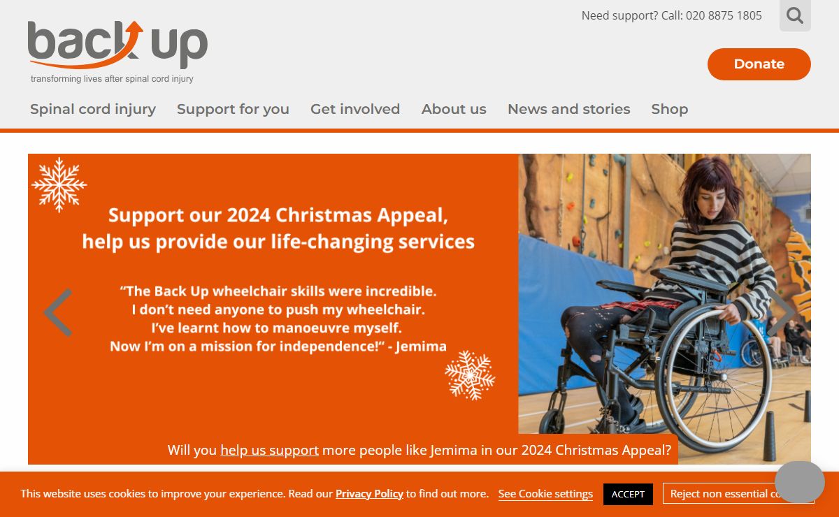 Back Up Spinal Cord Injury Charity