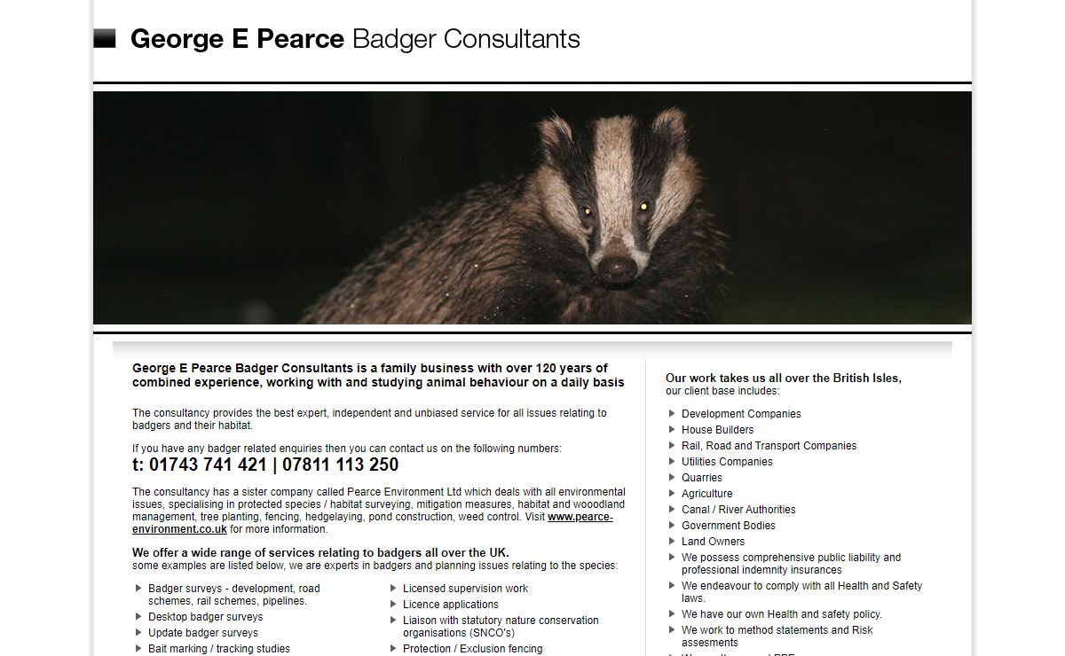 George E Pearce Badger Consultants