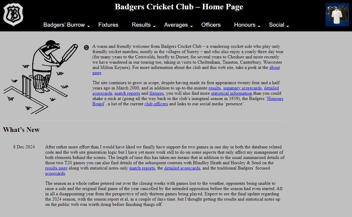 Badgers Cricket Club – wandering friendly cricket in Surrey and beyond
