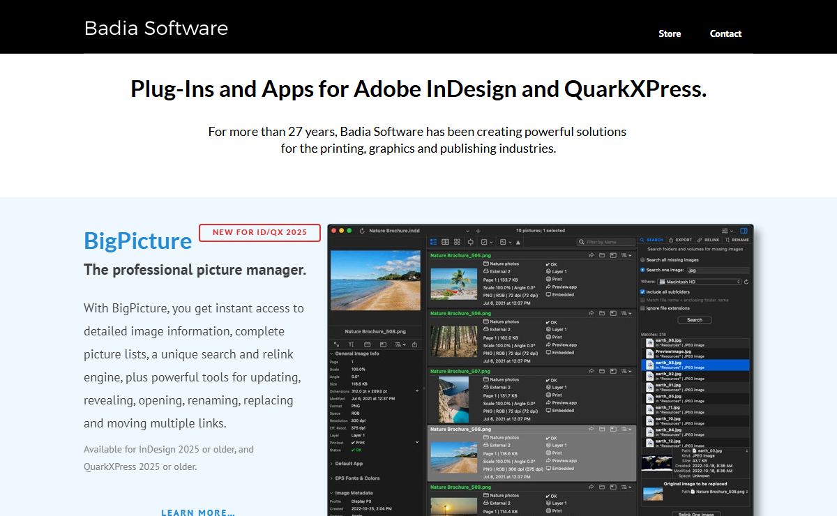 Badia Software - Plug-ins for InDesign and QuarkXPress