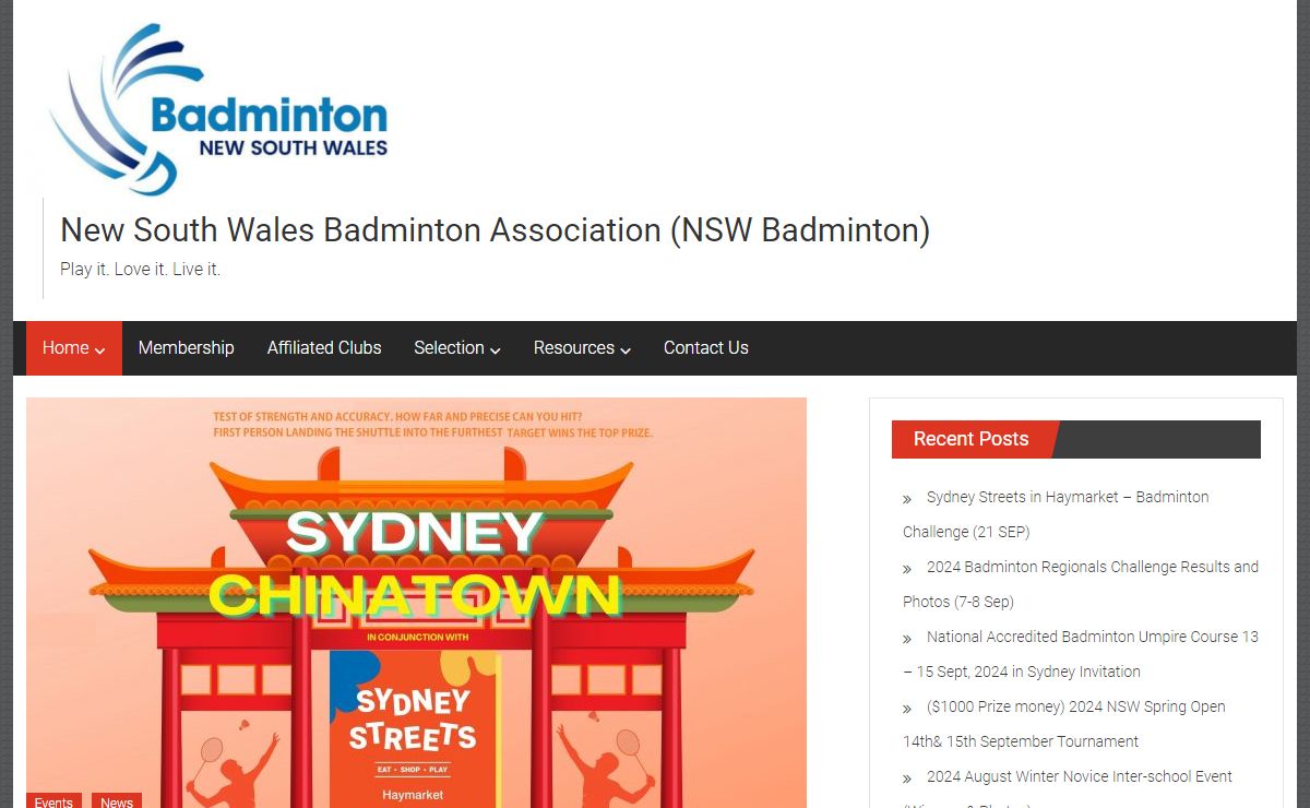 New South Wales Badminton Association (NSW Badminton) – Play it. Love it. Live it.