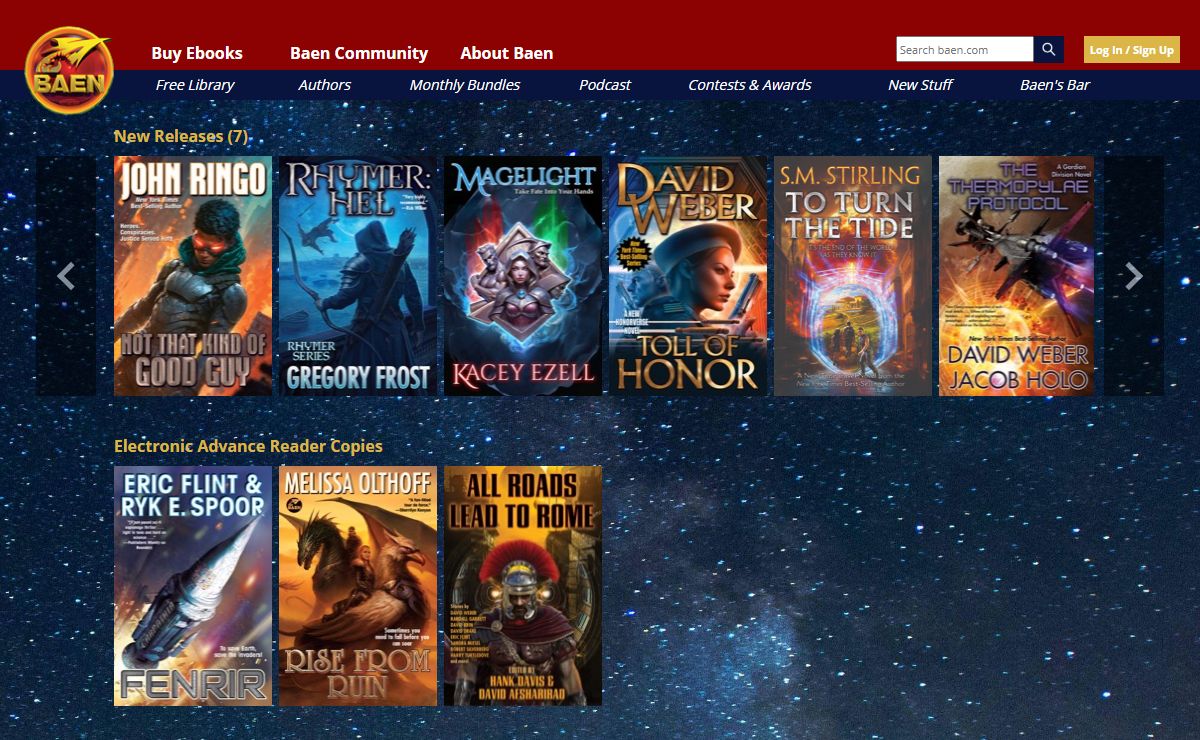 Baen Books Science Fiction & Fantasy - Home Page