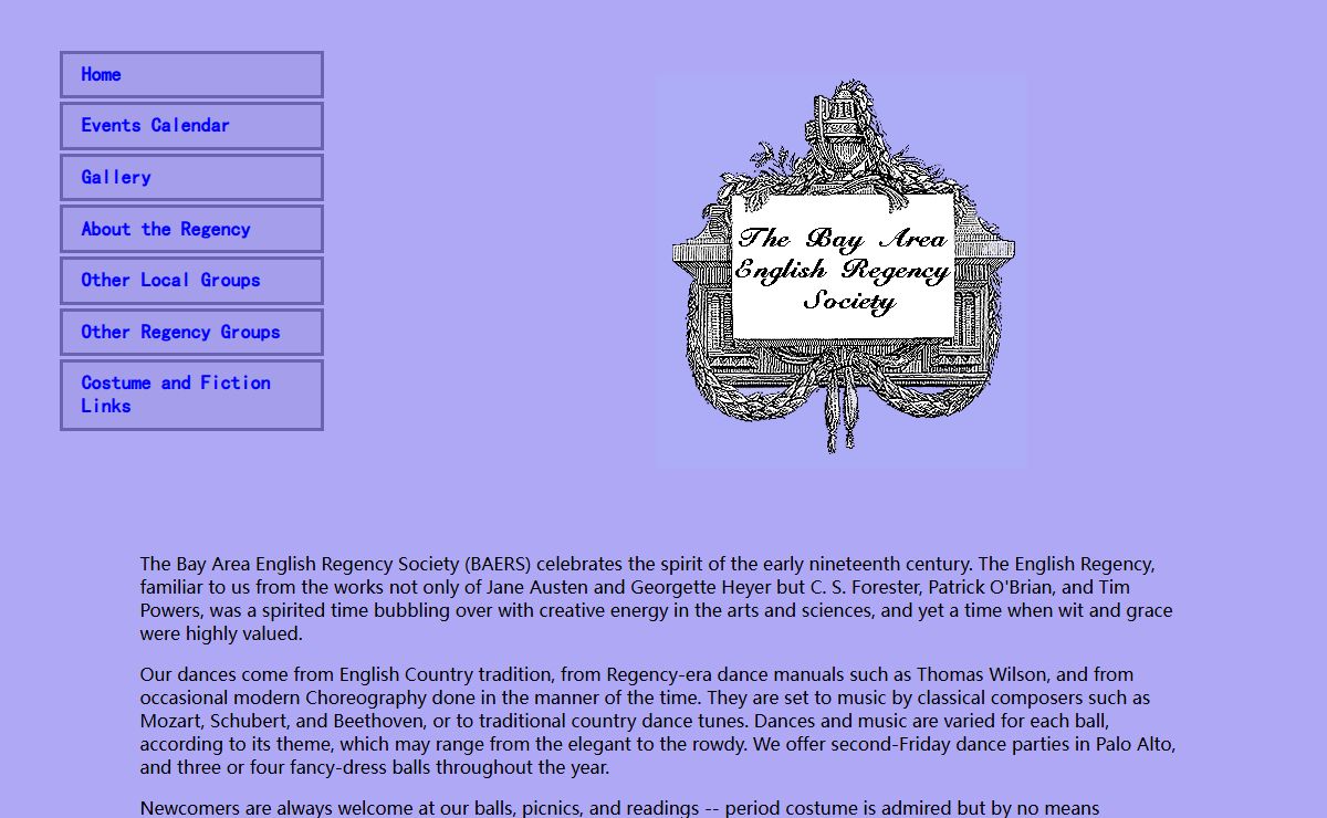 The Bay Area English Regency Society