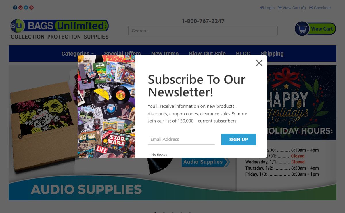 Collection Protection Supplies | Bags Unlimited