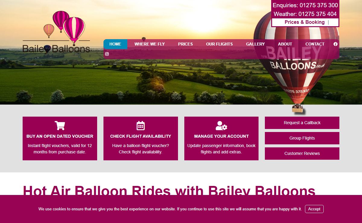 Bailey Balloons | Hot Air Balloon Rides Bristol, Bath & South Wales