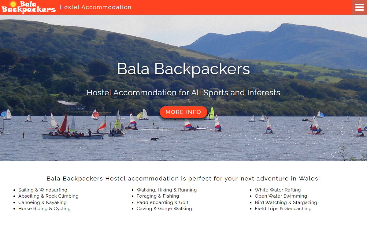 Bala Backpacker's Hostel: Wales - Accommodation for All Sports