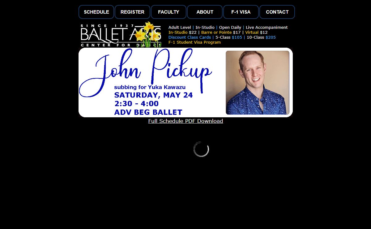 Ballet Arts NYC SCHEDULE