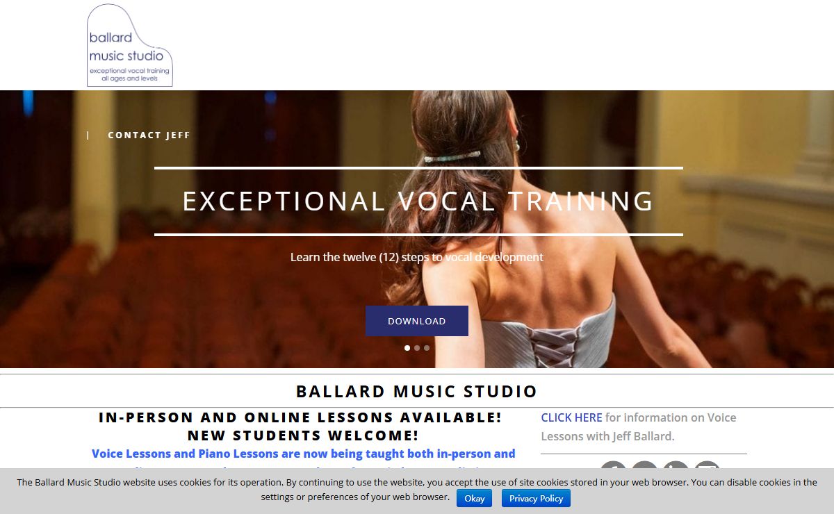 Ballard Music Studio - Voice Lessons Indianapolis, Muncie - Piano Lessons