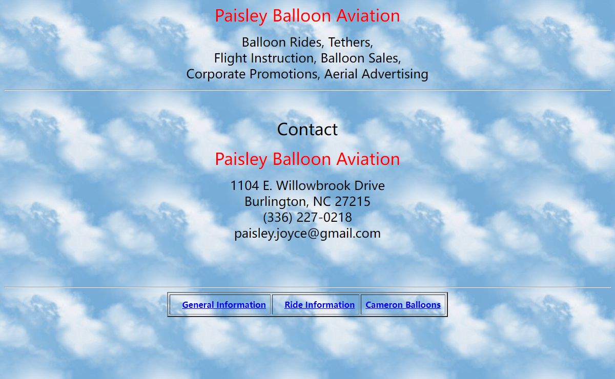 Paisley Balloon Aviation