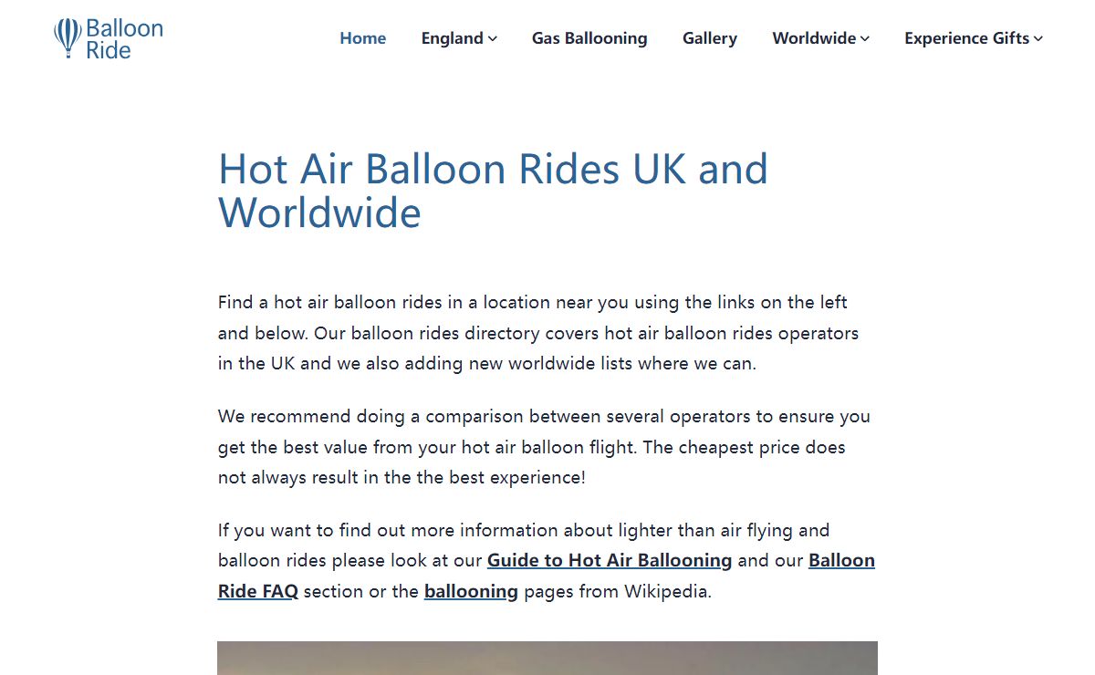 Hot Air Balloon Rides UK and Worldwide | Balloon Ride
