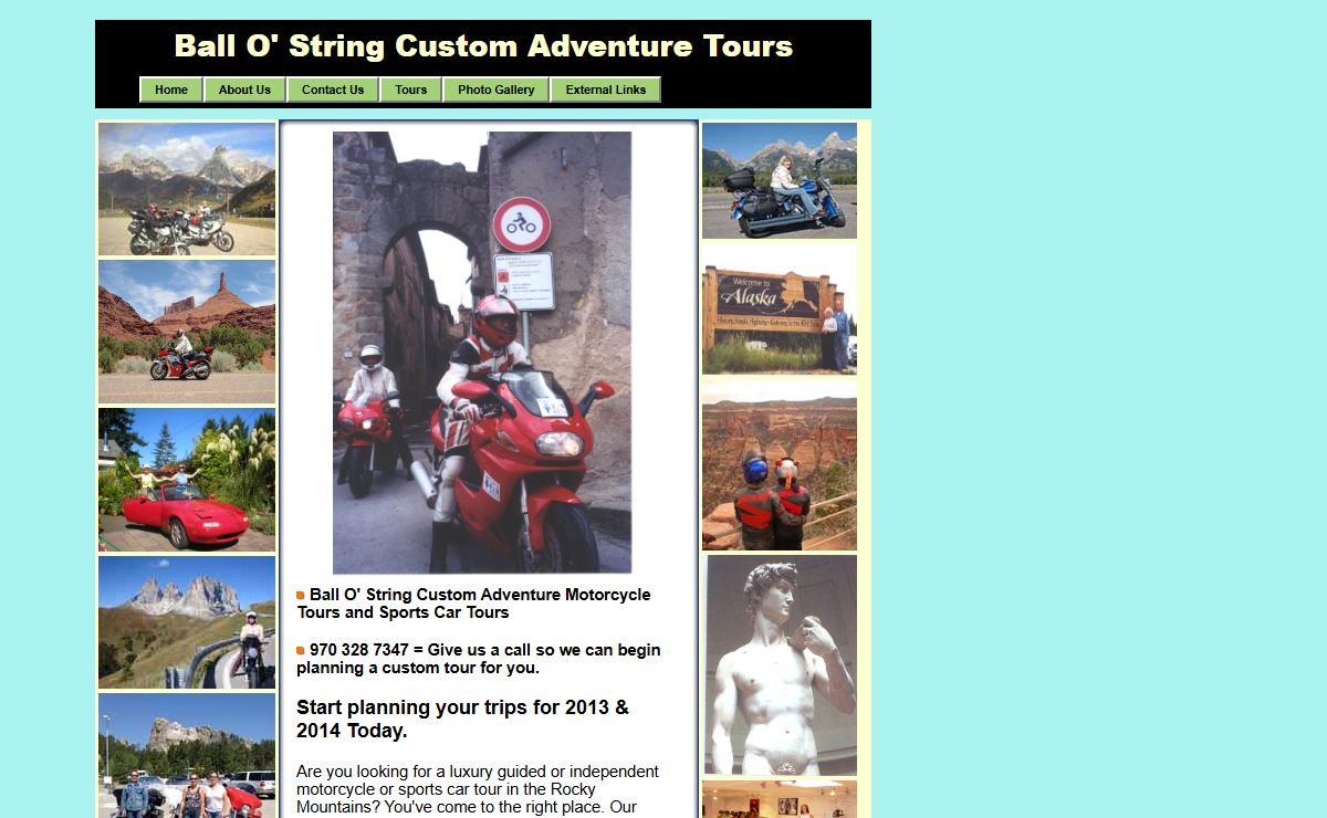 Motorcycle and Sports Car and Luxury and Adventure Tours with Ball O' String Tours